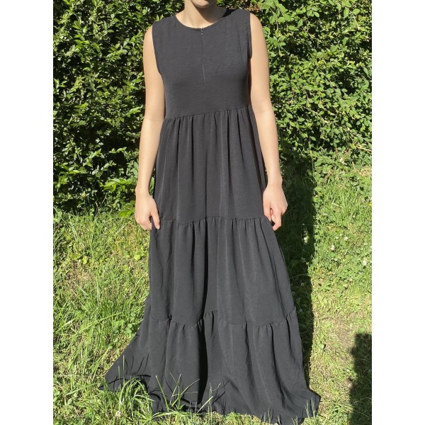 Robe Longue Sans Manches Noir SAFA