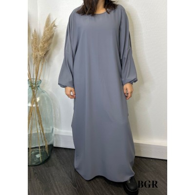 Robe De Prière Grise Sans Foulard Intégré  - 3