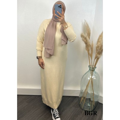 ROBE PULL LONGUE BEIGE HANA