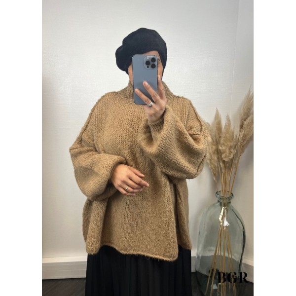 Pull Large Oversize Doux Taupe