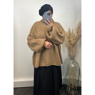 Pull Large Oversize Doux Taupe