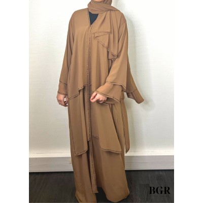 Abaya Dubaï Nejma Marron