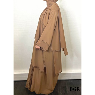 Abaya Dubaï Nejma Marron