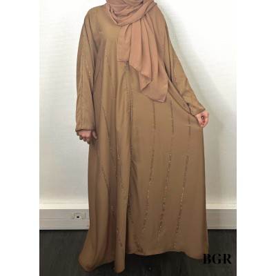 Abaya Dubaï Nour Marron