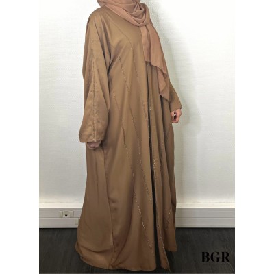 Abaya Dubaï Nour Marron