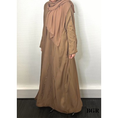 Abaya Dubaï Nour Marron