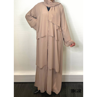 Abaya Dubaï Nejma Vieux rose