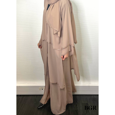 Abaya Dubaï Nejma Vieux rose