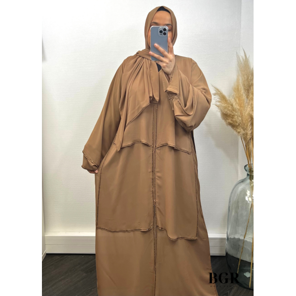 Abaya Dubaï Nejma Marron