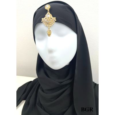 "Bijoux de hijab pour femme : ajoutez une touche d'élégance à votre tenue pour les mariages et les occasions spéciales - Modèle