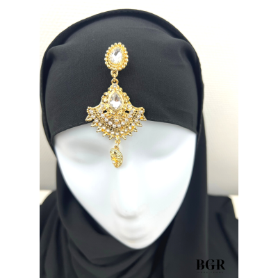 "Bijoux de hijab pour femme : ajoutez une touche d'élégance à votre tenue pour les mariages et les occasions spéciales - Modèle