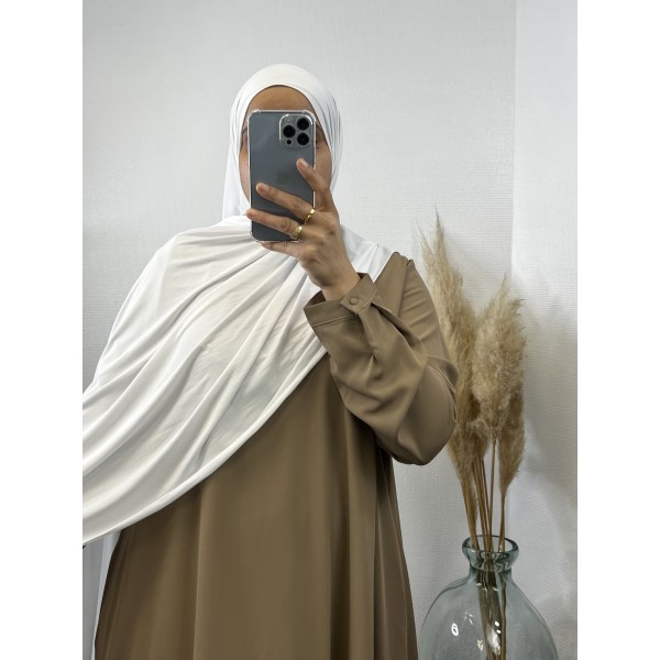 Hijab Jersey Premium Luxe blanc ivoire