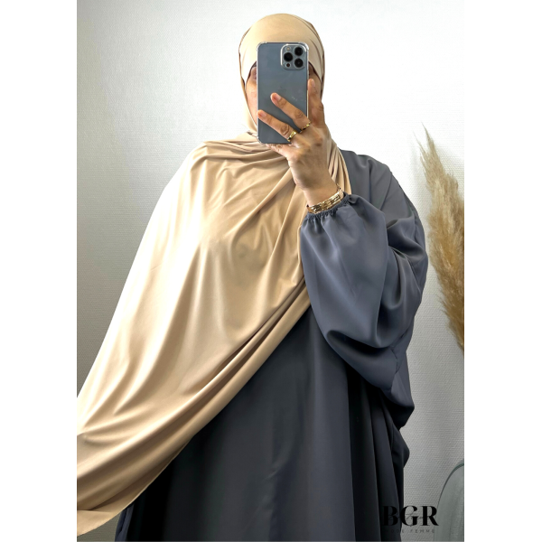 HIJAB JERSEY PREMIUM AVEC BANDEAU INTÉGRÉ BEIGE