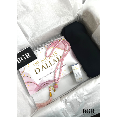 Offrez Notre Box Cadeau Ramadan & Aïd : Livre, Tasbih, Musc et Hijab en mousseline pour femme