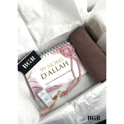 Offrez Notre Box Cadeau Ramadan & Aïd : Livre, Tasbih, Musc et Hijab en jersey premium pour femme