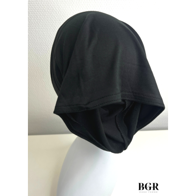 Bonnet Hijab Tube Noir Lycra : un accessoire pratique et confortable pour couvrir vos cheveux et porter sous votre hijab