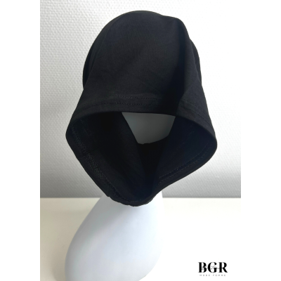 Bonnet Hijab Tube Noir Coton : un accessoire pratique, couvrant et antiglisse pour couvrir votre tête et vos cheveux