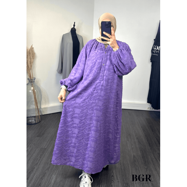 Robe Longue Bouclette Lilas