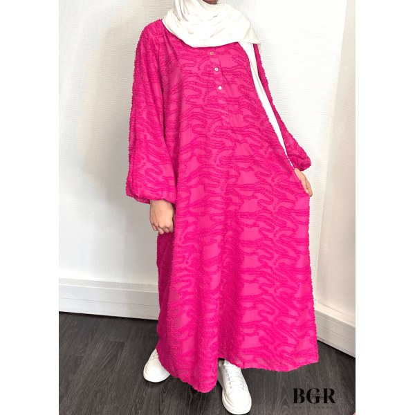 Robe Longue Bouclette Rose