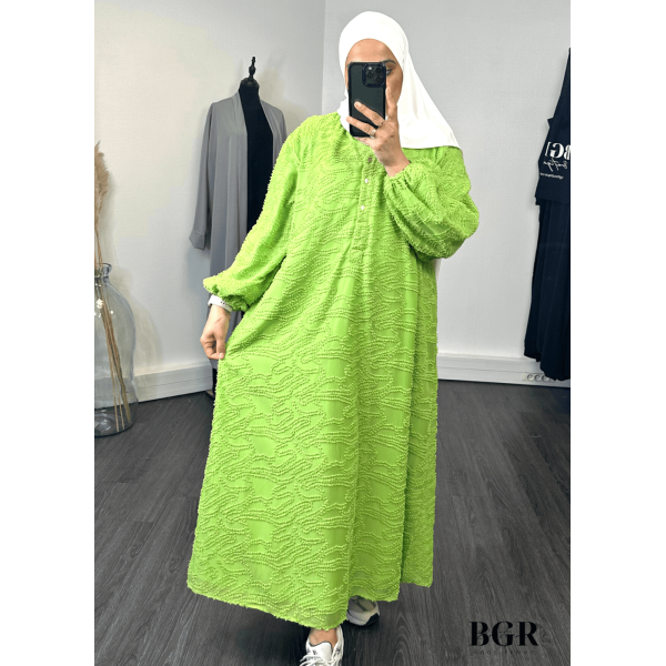 Robe Longue Bouclette Vert