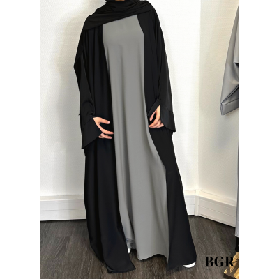 Complétez votre look avec notre sous abaya/sous kimono sans manches en tissu fluide - BGR Boutique