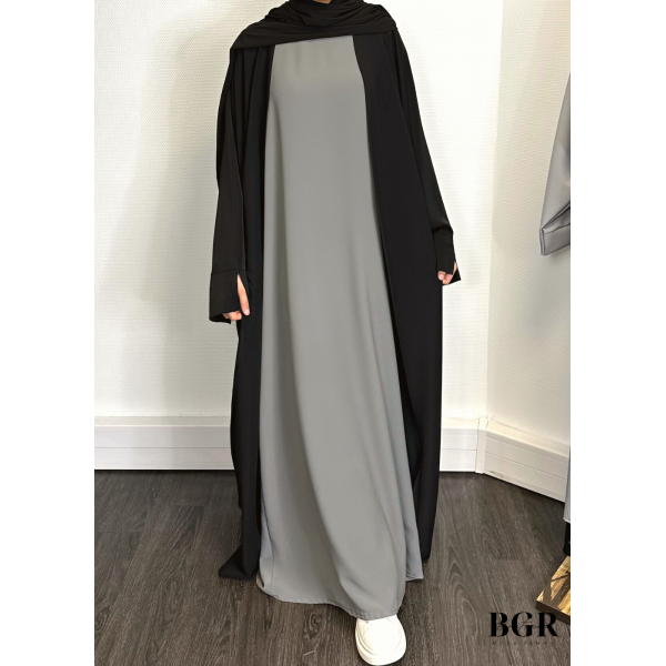 Complétez votre look avec notre sous abaya/sous kimono sans manches en tissu fluide - BGR Boutique