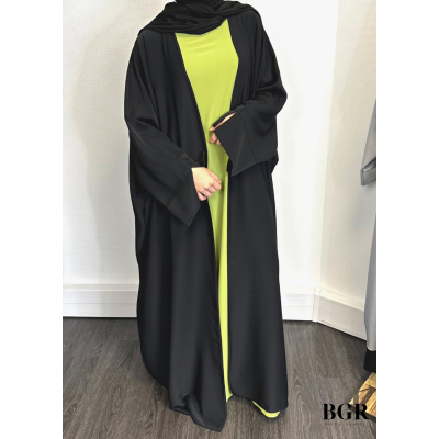 Complétez votre look avec notre sous abaya/sous kimono sans manches en tissu fluide - BGR Boutique