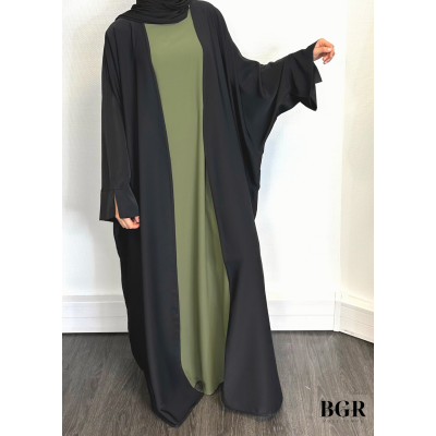 Complétez votre look avec notre sous abaya/sous kimono sans manches en tissu fluide - BGR Boutique