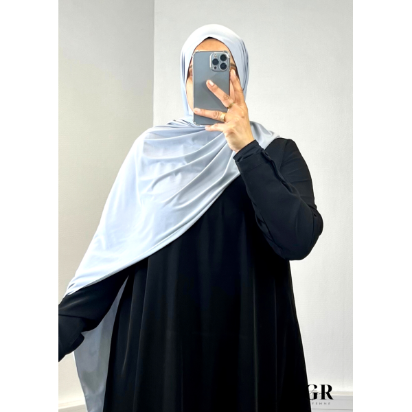 Hijab Jersey Premium Luxe Bleu Clair