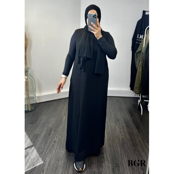 Sous Abaya Coton Casual Noir