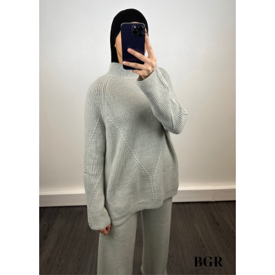 Ensemble laine HANA gris