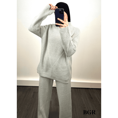 Ensemble laine HANA gris