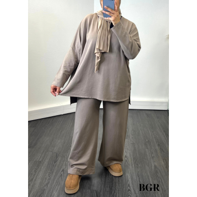 Ensemble Femme Pantalon Sweat Taupe