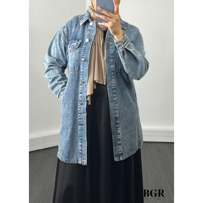 Veste denim bleu