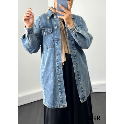 Veste denim bleu