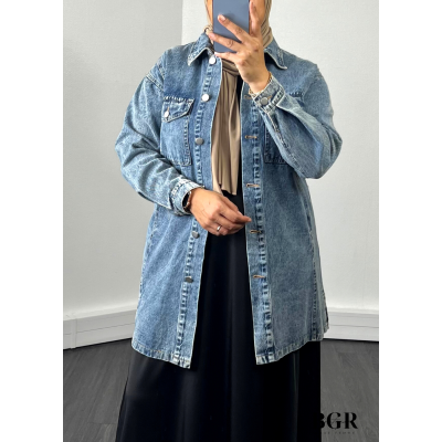 Veste denim bleu