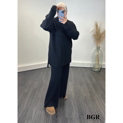 Ensemble femme Pull avec Pantalon en Maille Fine Modest Fashion : Élégance et Modestie Réunies