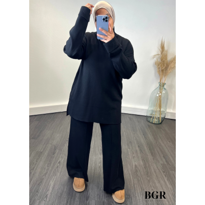 Ensemble femme Pull avec Pantalon en Maille Fine Modest Fashion : Élégance et Modestie Réunies