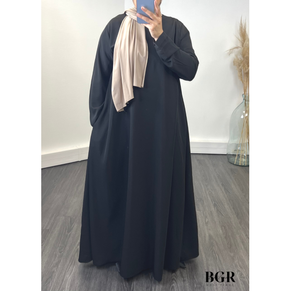 Abaya Soie De Medine Noire