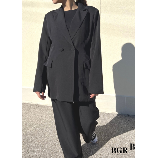 Ensemble Blazer Femme Oversize Noir