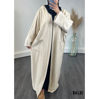 Kimono Daim Femme Beige