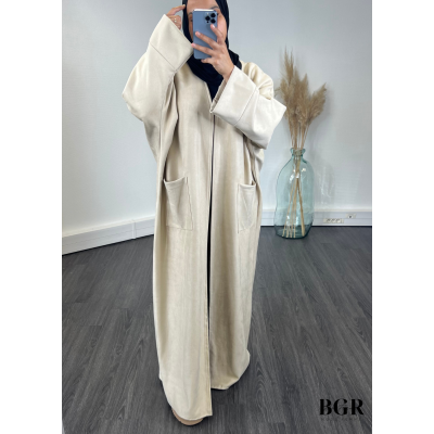 Kimono Daim Femme Beige