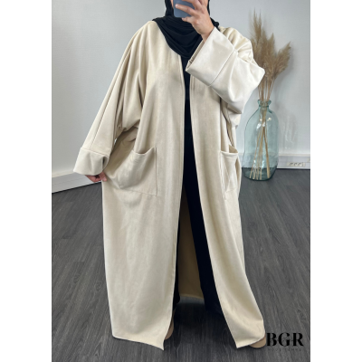 Kimono Daim Femme Beige