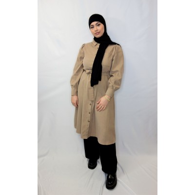 Robe tunique Yass camel  - 3